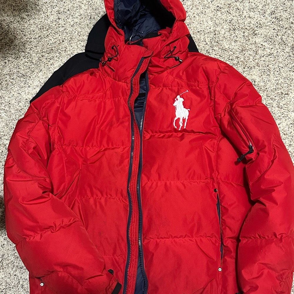 Polo by Ralph Lauren Men's Bold Red Puffer Coat